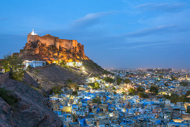 Blue city and Mehrangarh fort in Jodhpur, Rajasthan, India